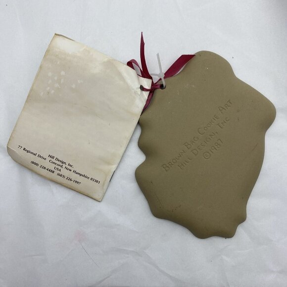 Christmas Brown Bag Cookie Art Angel Mold 1987 Hill Vintage w Recipe Tag Booklet - Picture 6 of 10